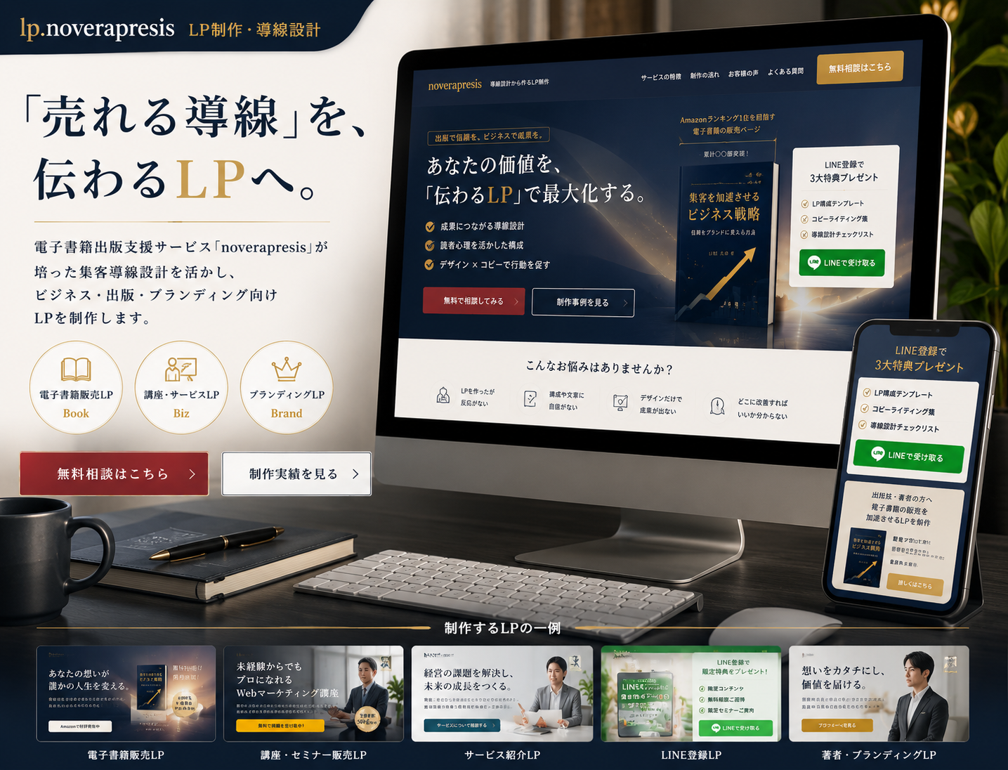 やさしく伝わるLP制作のメインビジュアル