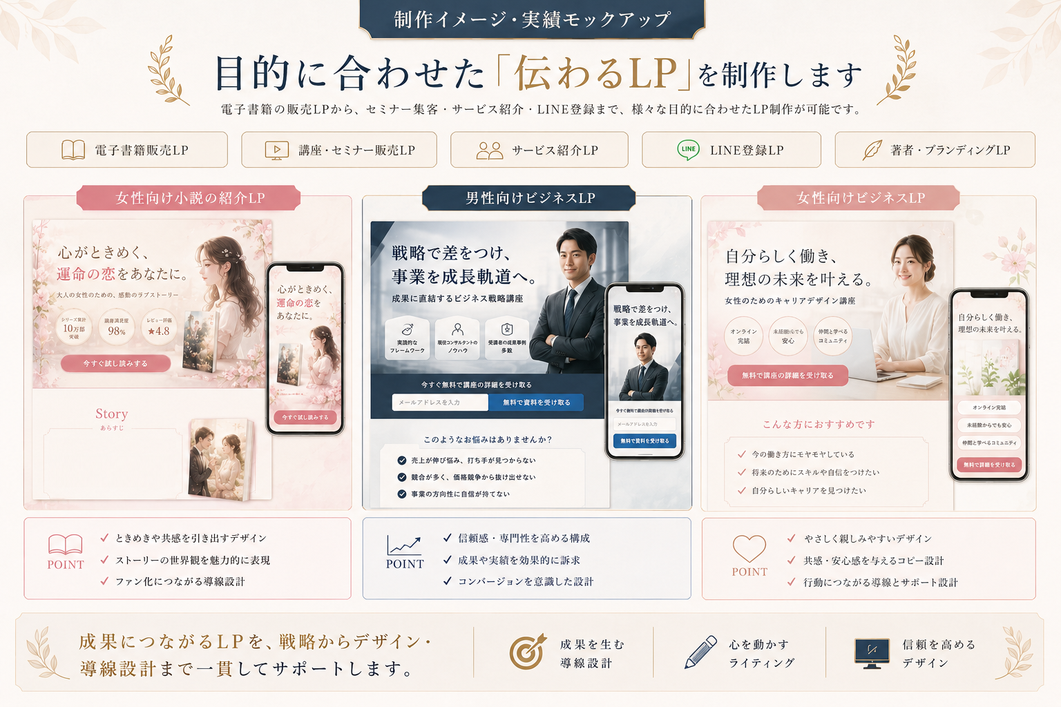 LP制作イメージのモックアップ